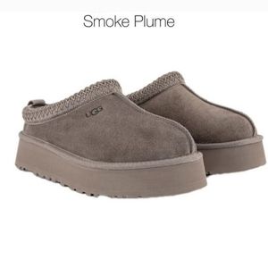 New. UGG Women's Tazz Platform Slipper Smoke Plume grey color